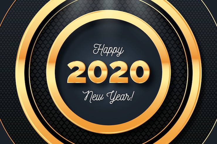 Vector gratuito fondo dorado de año nuevo