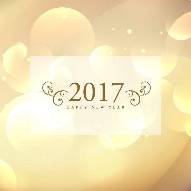 Fondo dorado bokeh de 2017