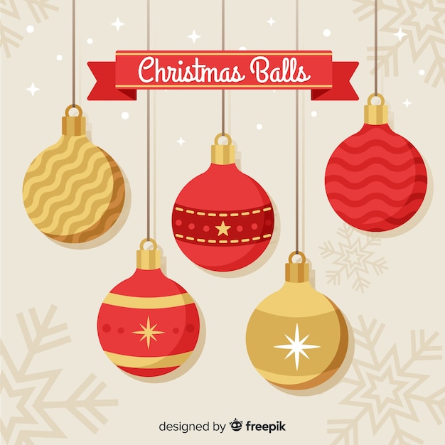 Fondo dorado de bolas de navidad