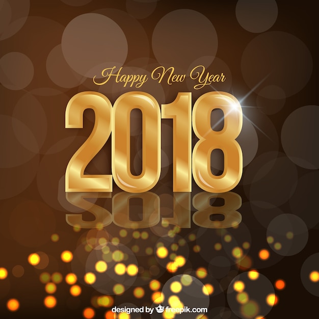 Fondo dorado brillante de año nuevo
