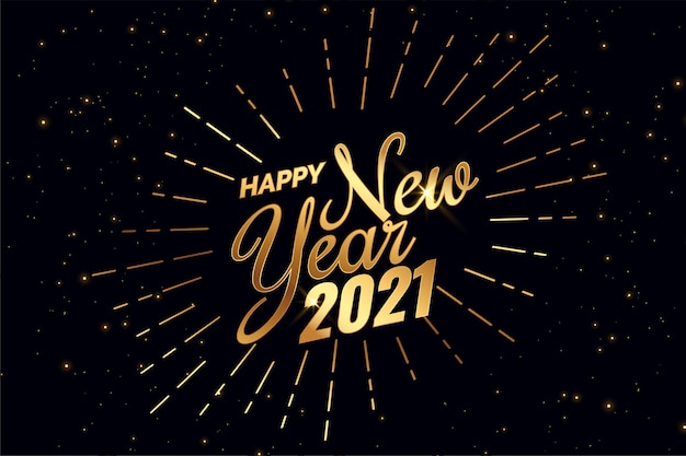 Fondo dorado brillante feliz año nuevo 2021