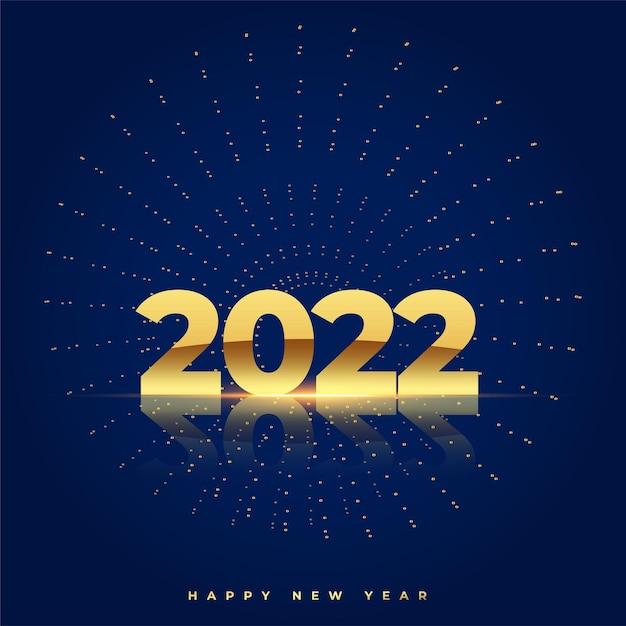 Fondo dorado feliz año nuevo 2022 celebración