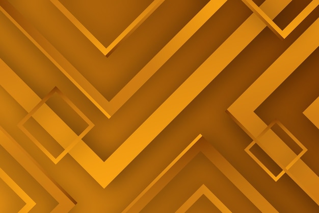 Vector gratuito fondo dorado con líneas y cuadrados