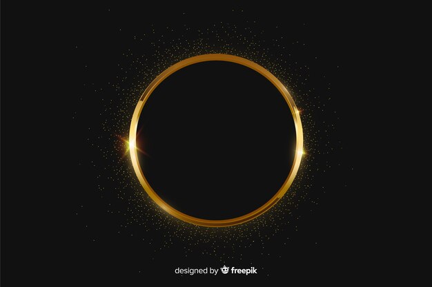Fondo dorado marco brillante