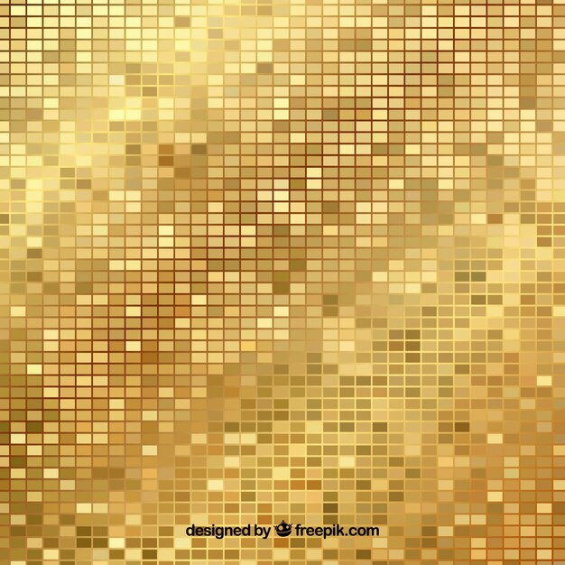 Fondo dorado de mosaicos brillantes