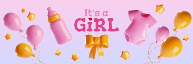 El fondo de la ducha de la niña rosa 3D Balón lindo