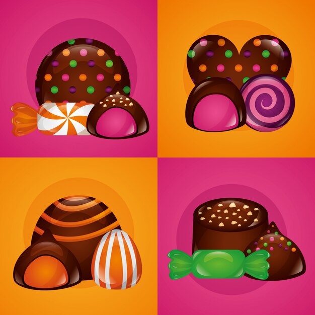 Fondo de dulces dulces