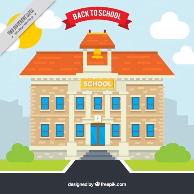 Fondo de edificio de escuela