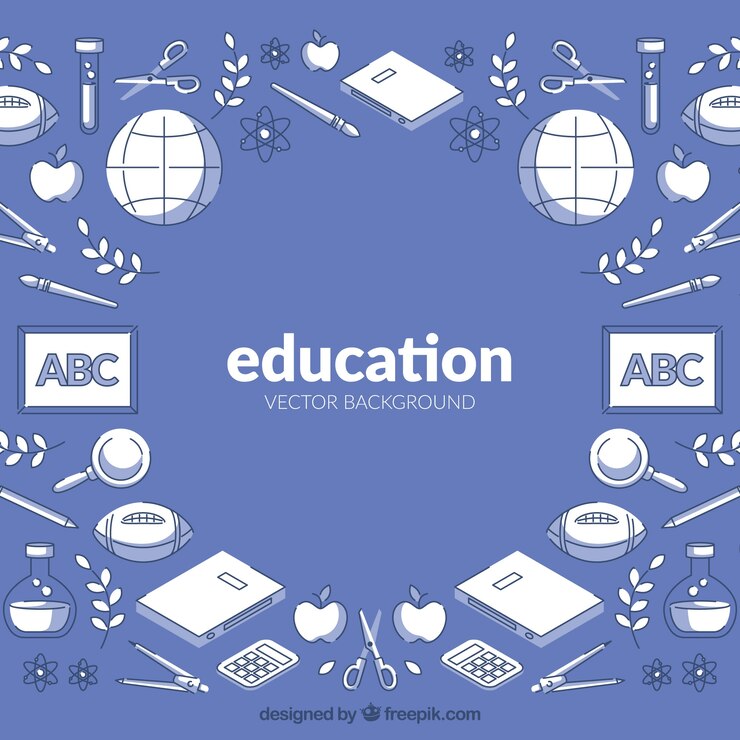 Vector gratuito fondo de educación en estilo plano
