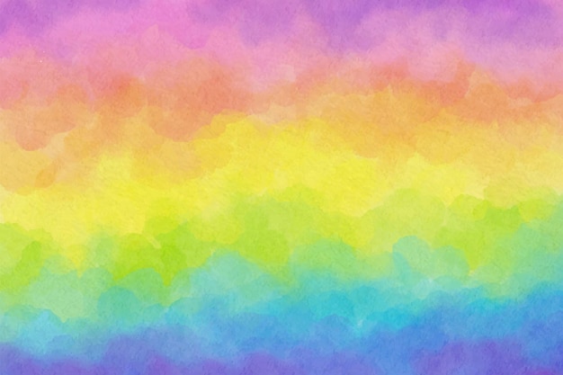 Fondo de efecto arcoiris acuarela