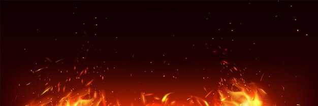 Fondo de efecto de chispa de fuego Brilla roja de quema