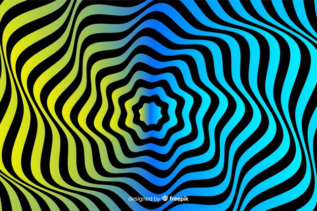 Fondo de efecto de ilusión óptica con degradado