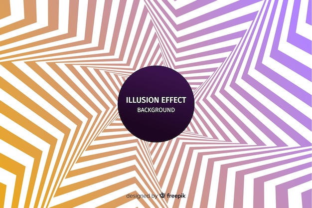 Fondo de efecto de ilusión óptica con degradado