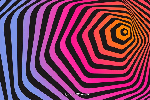 Fondo de efecto de ilusión óptica