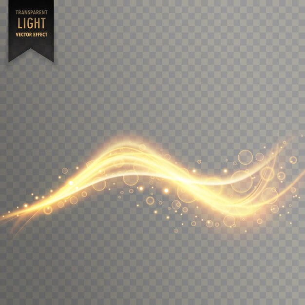 Fondo de efecto de luz transparente vector ondulado