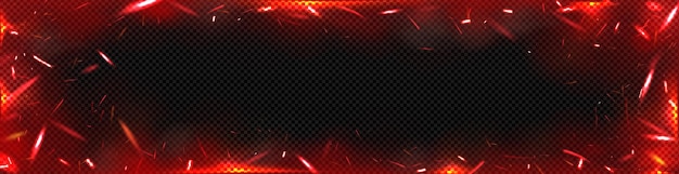 Fondo con efecto de superposición de chispas de fuego rojo