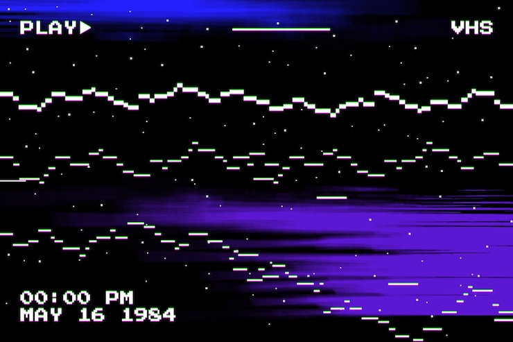 Vector gratuito fondo de efecto vhs realista