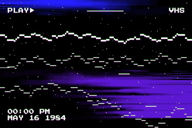 Fondo de efecto vhs realista
