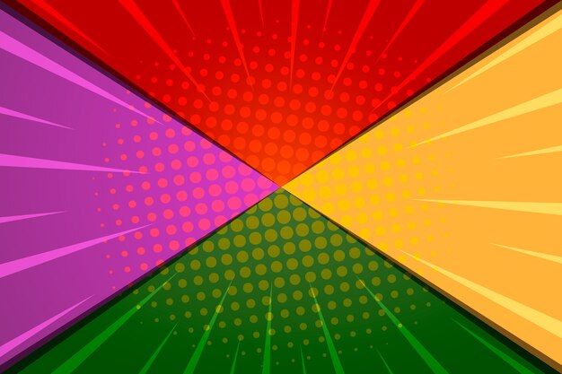 Fondo de efecto zoom dibujado a mano