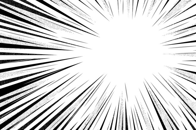 Fondo con efecto de zoom dibujado a mano