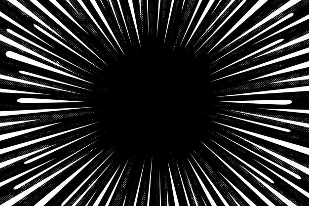 Fondo de efecto zoom dibujado a mano
