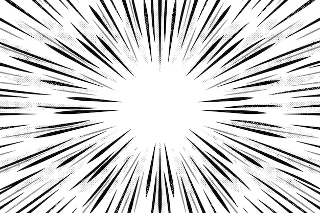 Fondo con efecto de zoom dibujado a mano