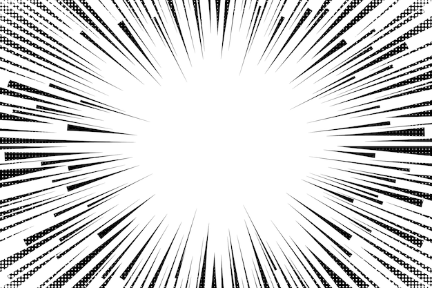 Fondo de efecto zoom dibujado a mano