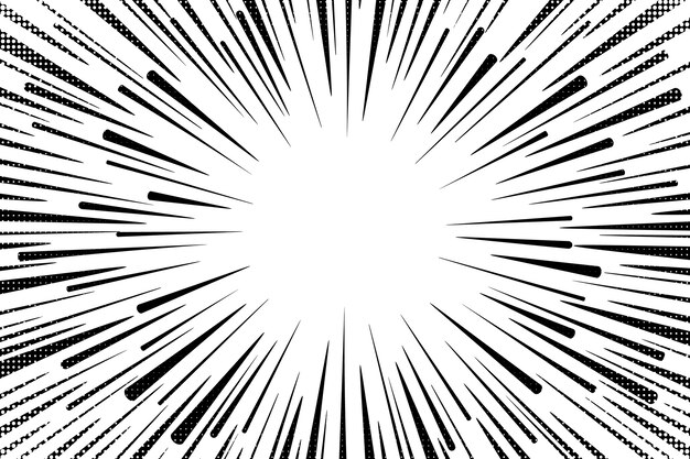 Fondo de efecto zoom dibujado a mano