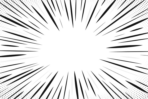 Fondo con efecto de zoom dibujado a mano