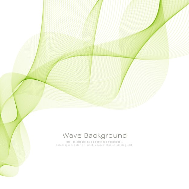 Fondo elegante abstracto de la onda verde