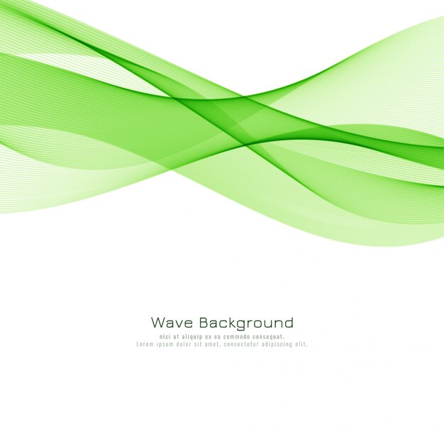 Fondo elegante abstracto de la onda verde