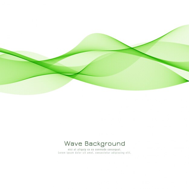 Fondo elegante abstracto de la onda verde