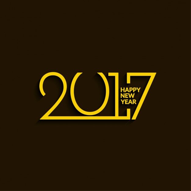 Fondo elegante de año nuevo 2017 amarillo