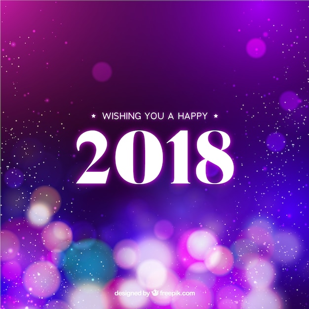 Vector gratuito fondo elegante de año nuevo 2018