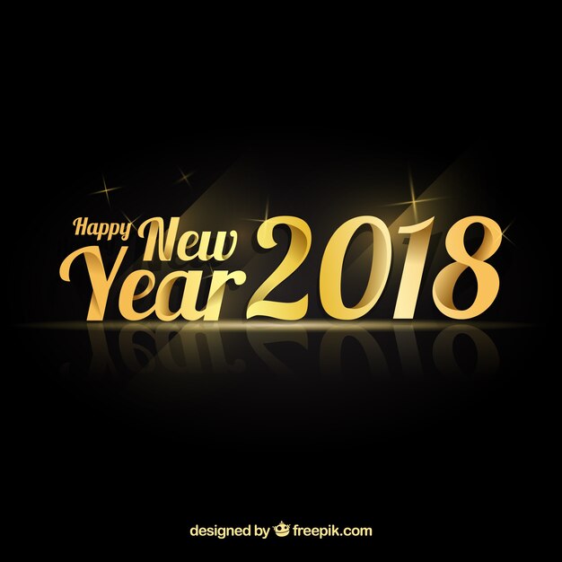 Fondo elegante de año nuevo con estilo dorado