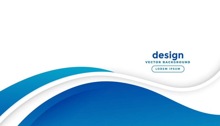 Vector gratuito fondo elegante azul de onda de presentación de negocios
