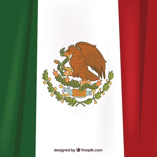 Fondo elegante de bandera de mexico