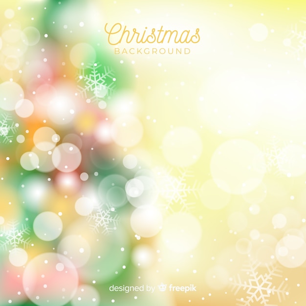 Vector gratuito fondo elegante bokeh de navidad