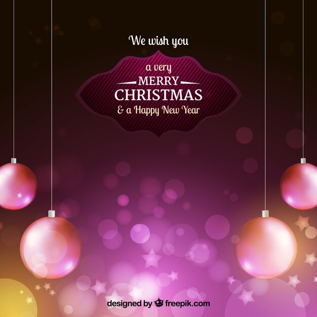 Fondo elegante con bolas de navidad