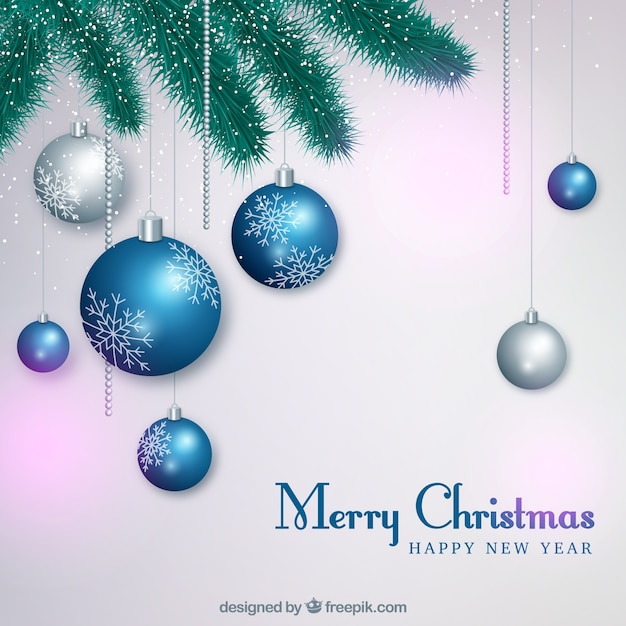Fondo elegante con bolas de navidad