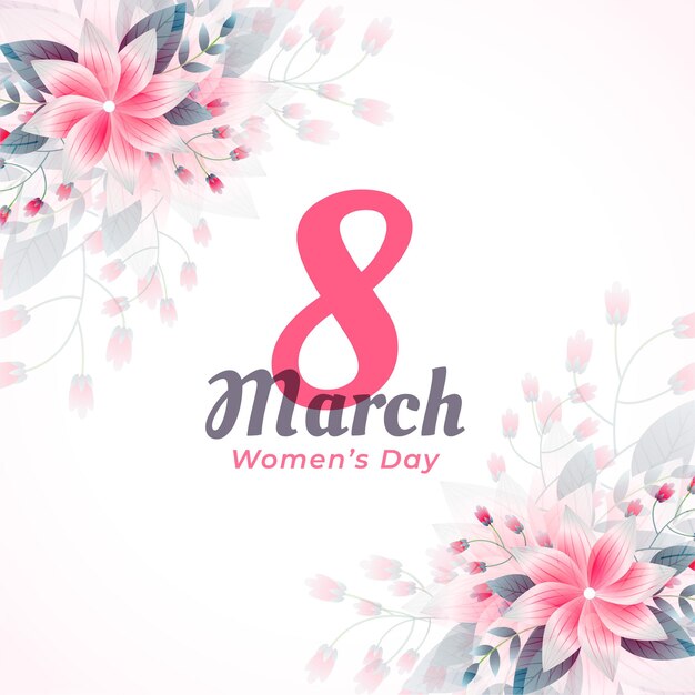 Fondo elegante del día de la mujer flor