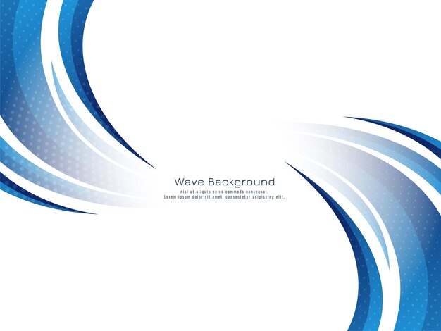 Fondo elegante de diseño de onda azul moderno elegante