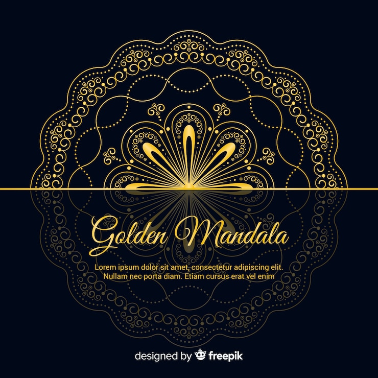 Vector gratuito fondo elegante dorada de mandala