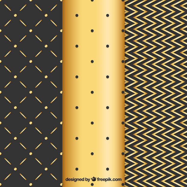 Fondo elegante dorado de líneas y puntos 