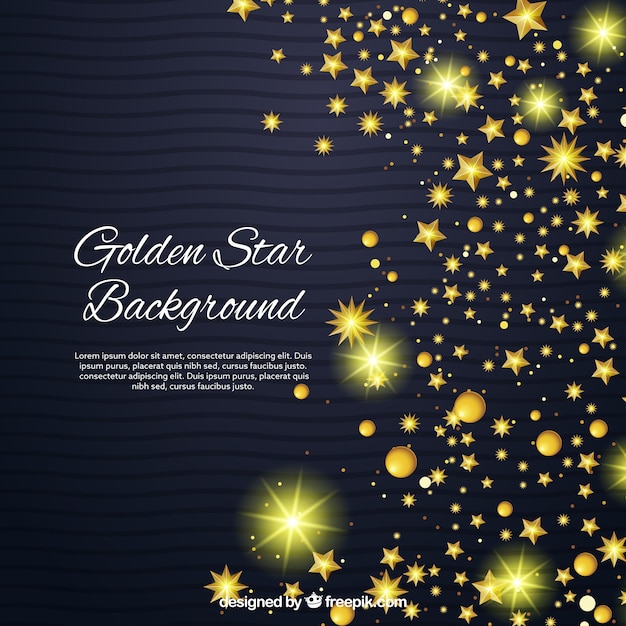 Fondo elegante de estrellas doradas