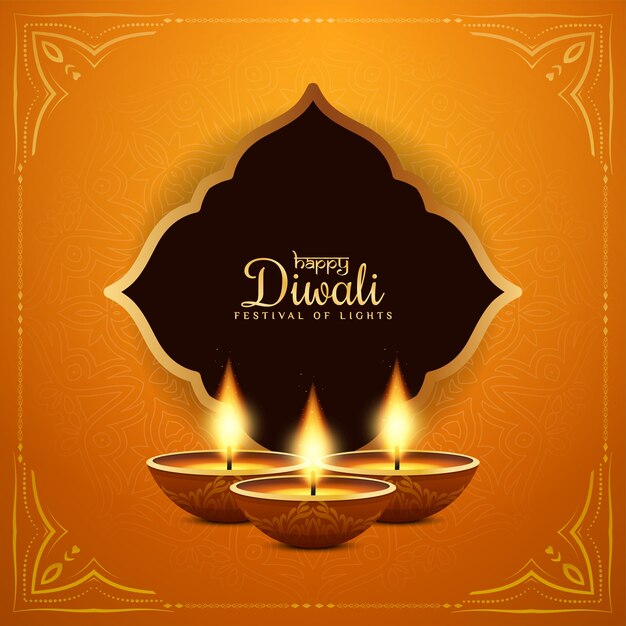 Fondo elegante hermoso feliz del festival indio de Diwali