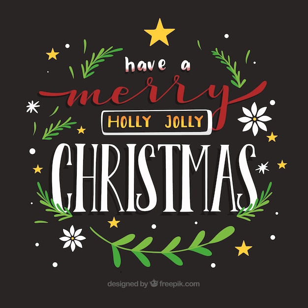 Fondo elegante de lettering de navida 