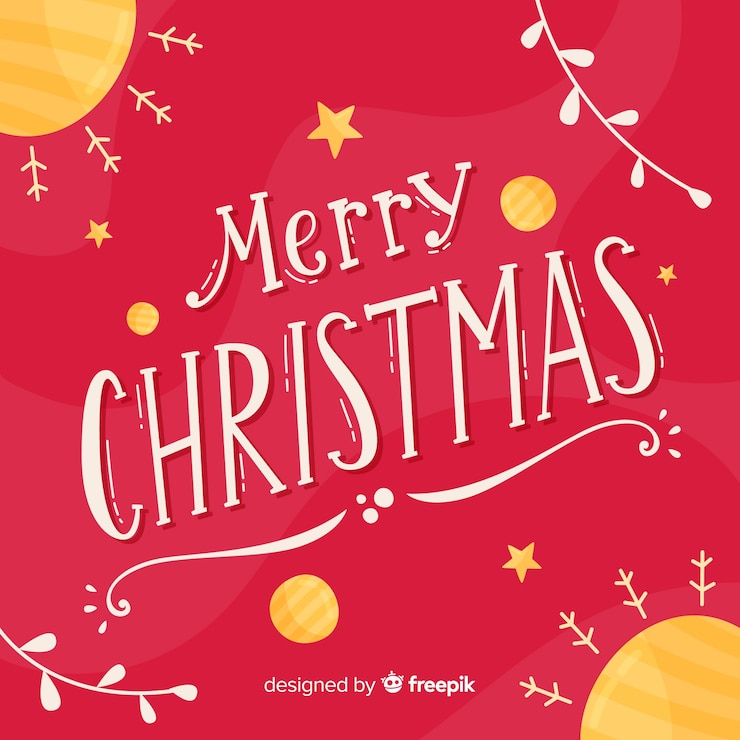 Vector gratuito fondo elegante de lettering de navidad