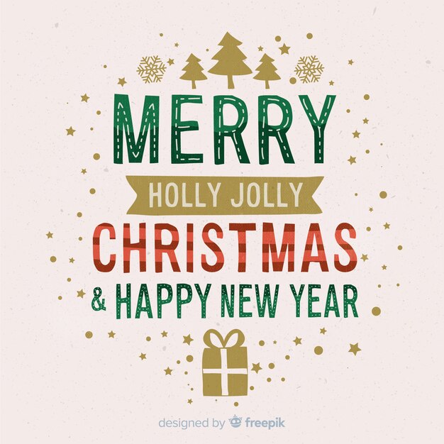 Fondo elegante de lettering de navidad
