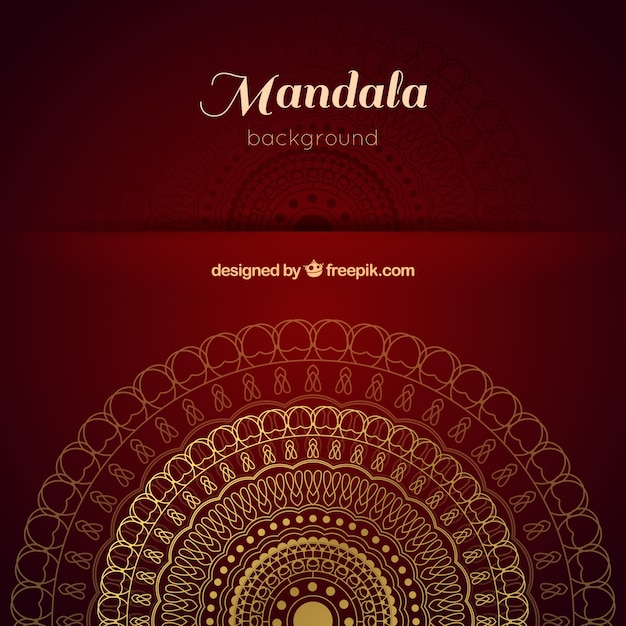 Vector gratuito fondo elegante de mandala con estilo lujoso